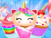 Unicorn Mermaid Cupcake Cooking Design image