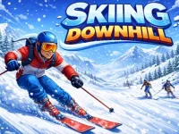 Skiing Downhill image
