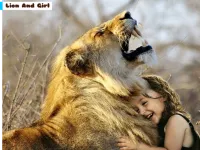 Lion And Girl Jigsaw image